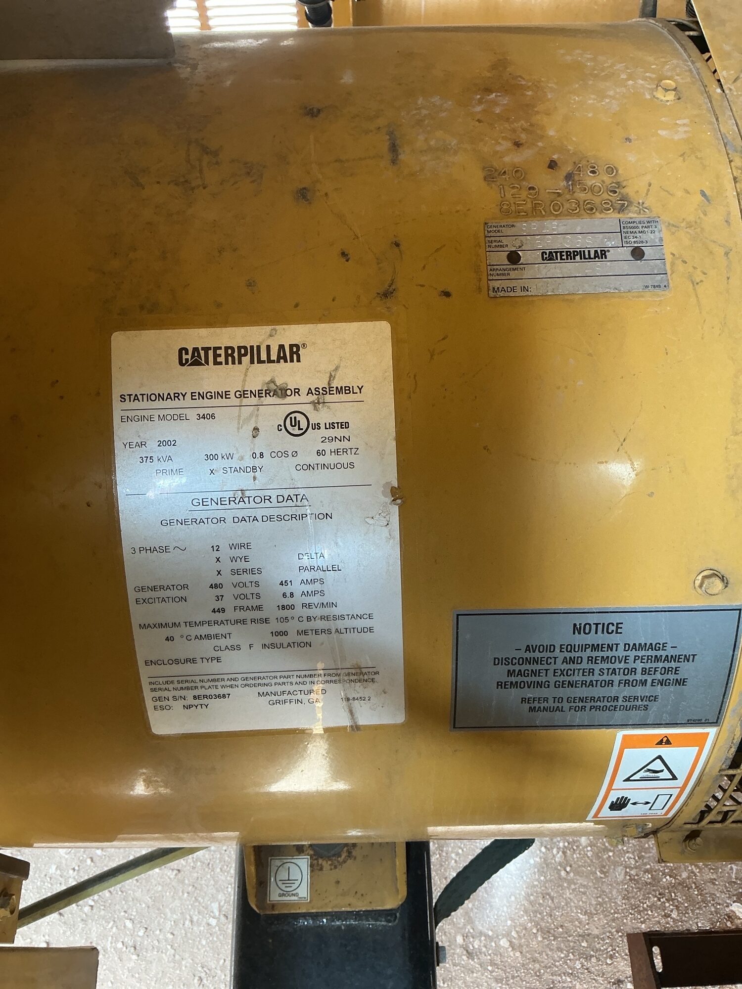 CAT D3406 Gen Set- Standby Takeout - Image 6