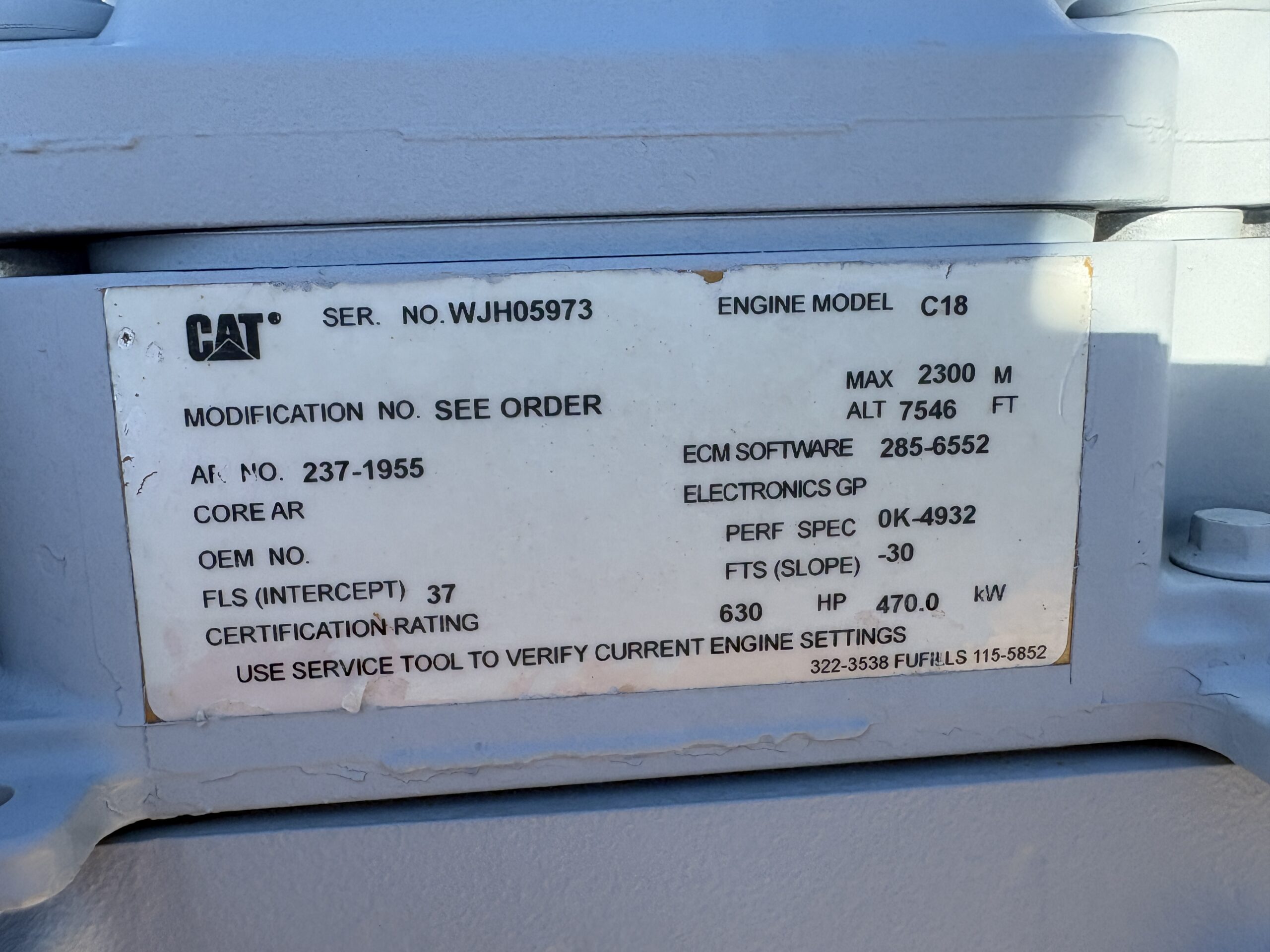 C-18 CATERPILLAR LONG BLOCK - OE Parts - Image 9