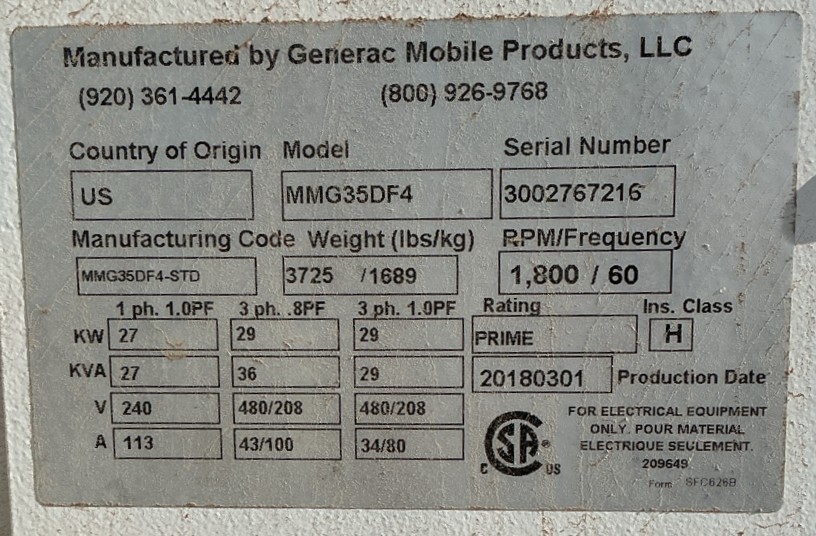 35KVA / 29KW Rental Grade Portable Diesel Generator Set - Image 6