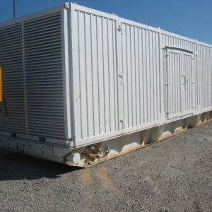 Enclosure:- 9'W x 9'H x 33'L skidded Skid on 2 runners 20” I beam